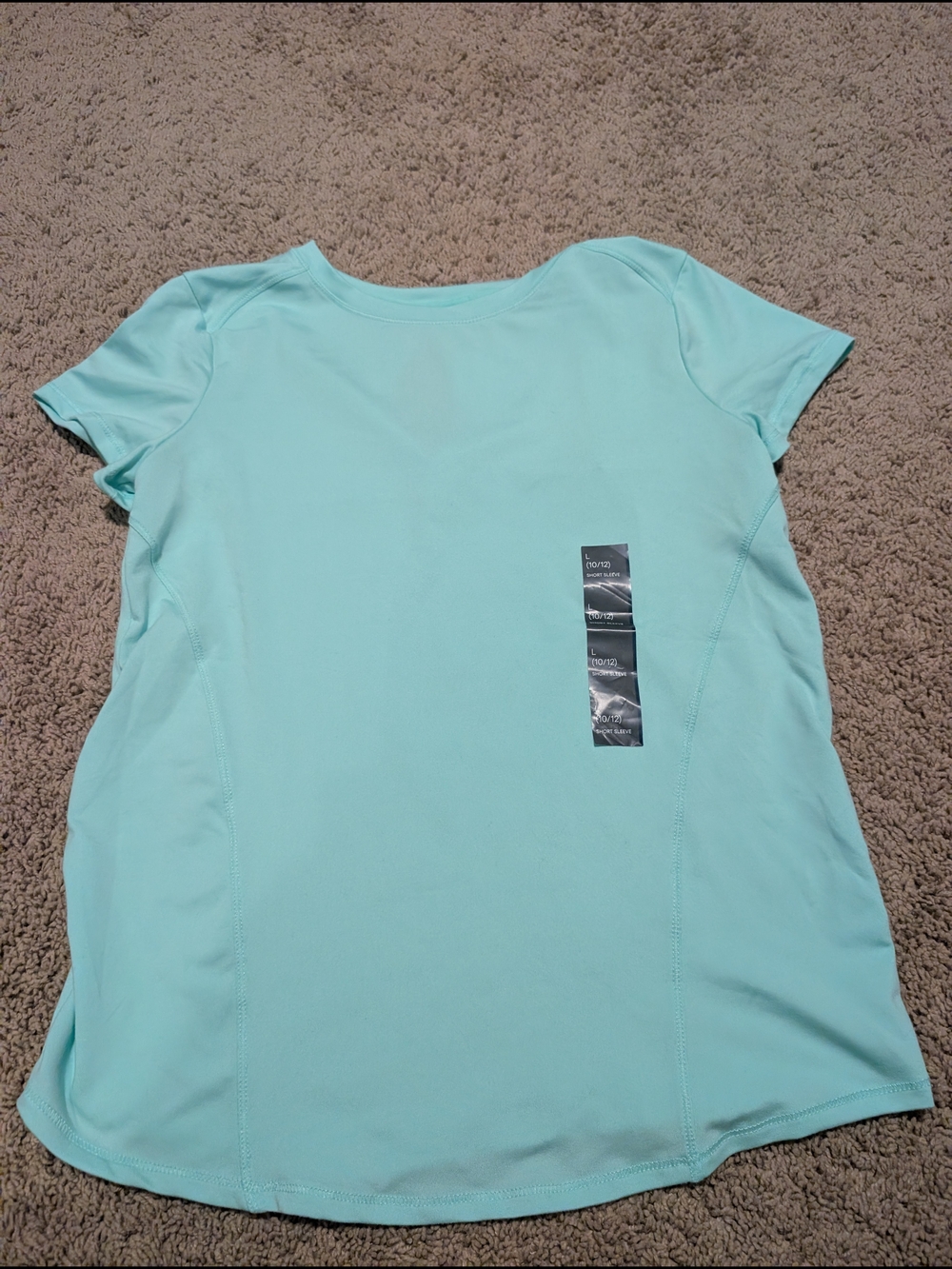 Girl's Active Short Sleeve Top in Light Aqua